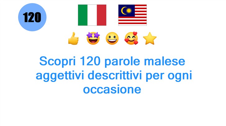 Scopri 120 parole malese: aggettivi descrittivi per ogni occasione